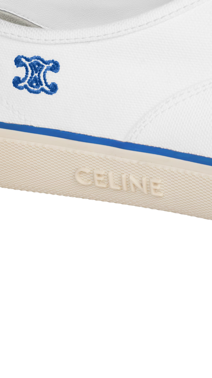 Alan Sneacker in White Canvas and Suede Calfskin