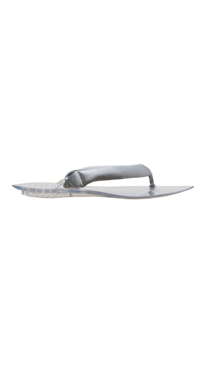 Invisible Thong in Silver Satin