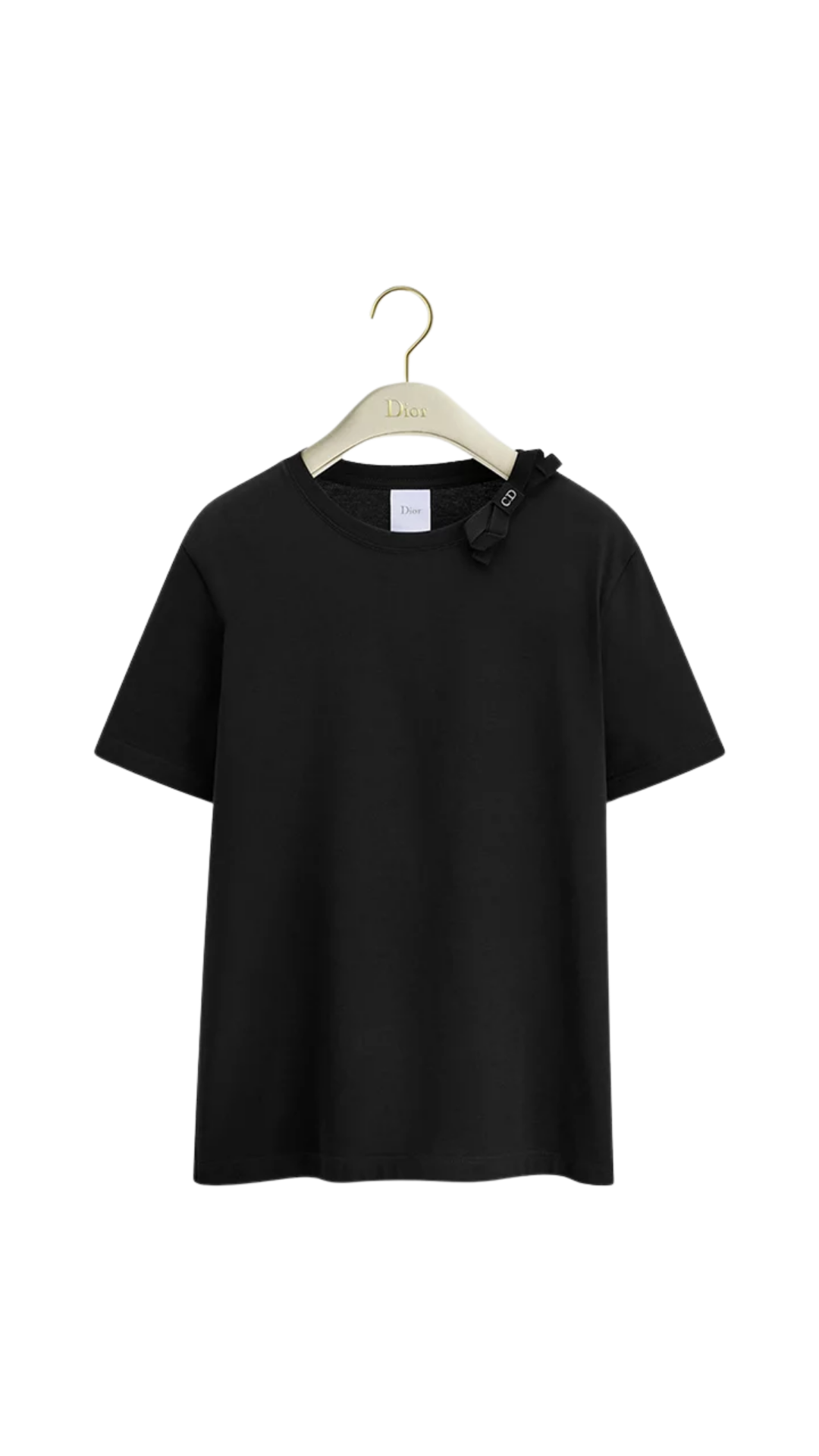 Fitted T-Shirt in Black Cotton Jersey