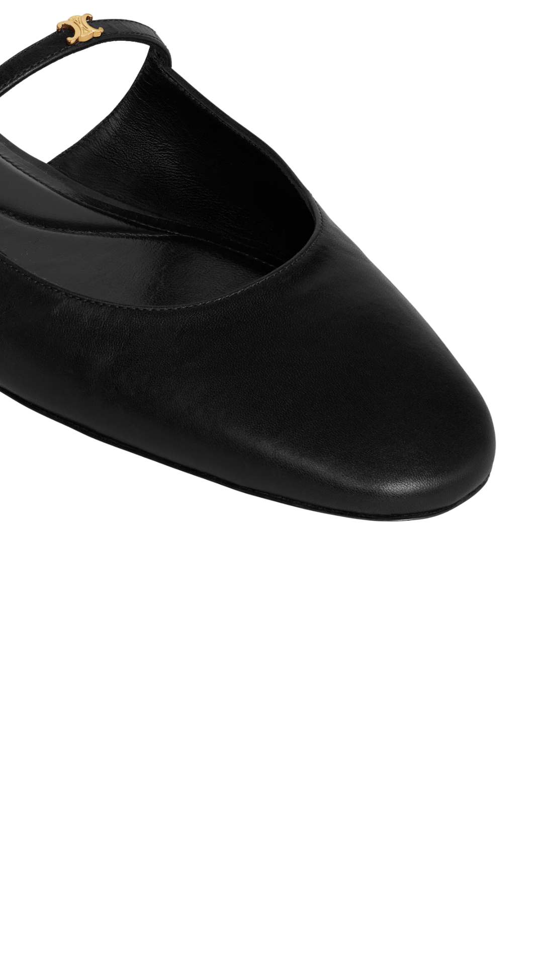 Macaron Mule in Black Goatskin