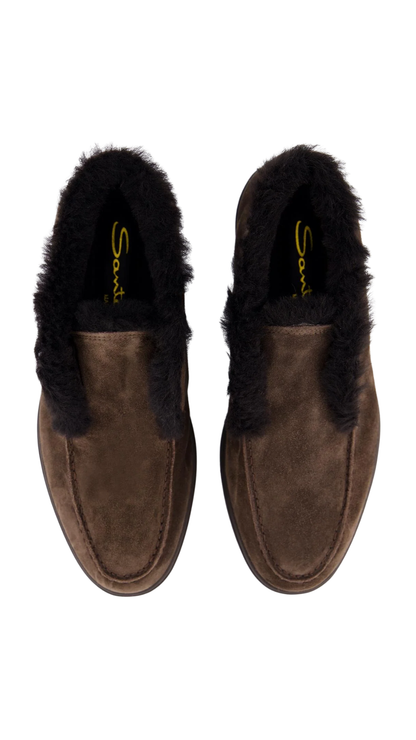 Fortune Fur Loafer in Brown