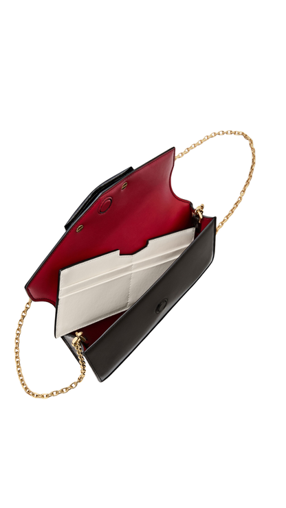 Antigona Wallet on Chain in Black Box Leather