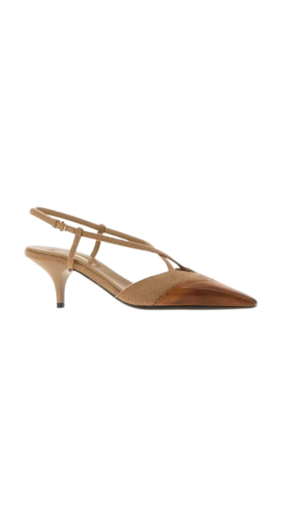Slingback Pumps in Tobacco