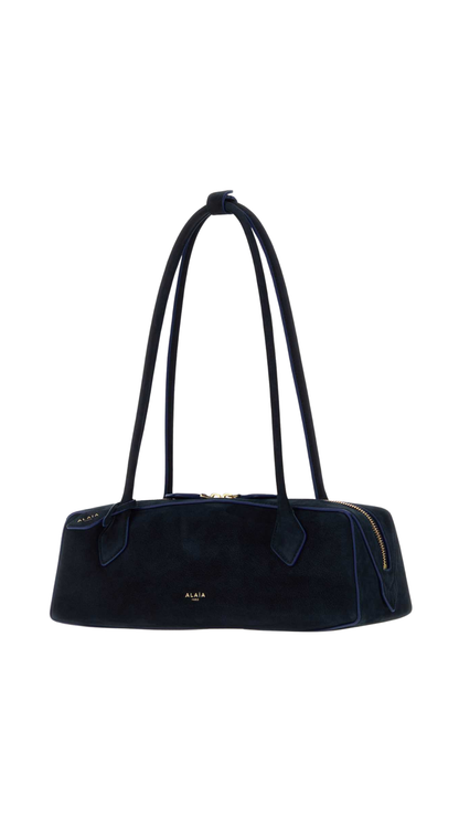 Le Teckel Medium Bag in Blue Nubuck