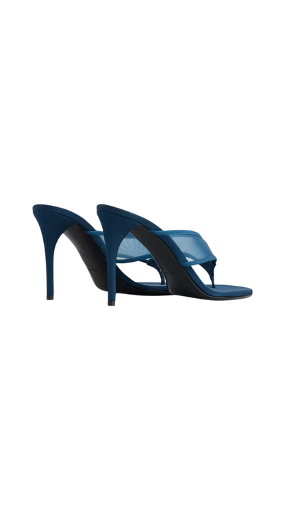 Mules Tong in Faded Blue Mesh