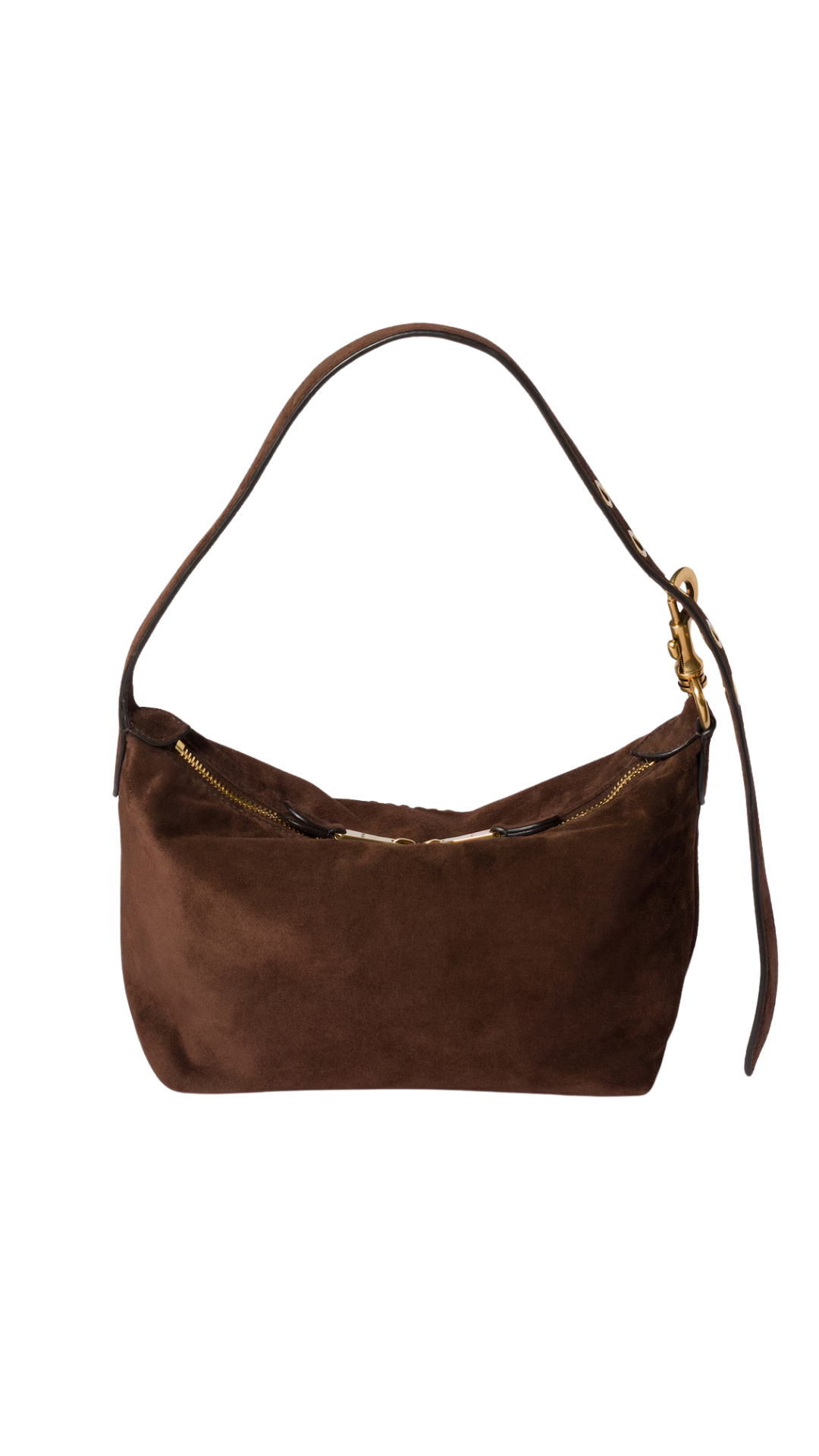 Spirit Suede Bag in Dark Brown