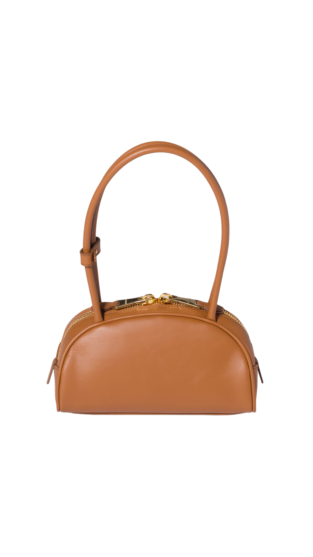 Beau Small Leather Bag in Cognac