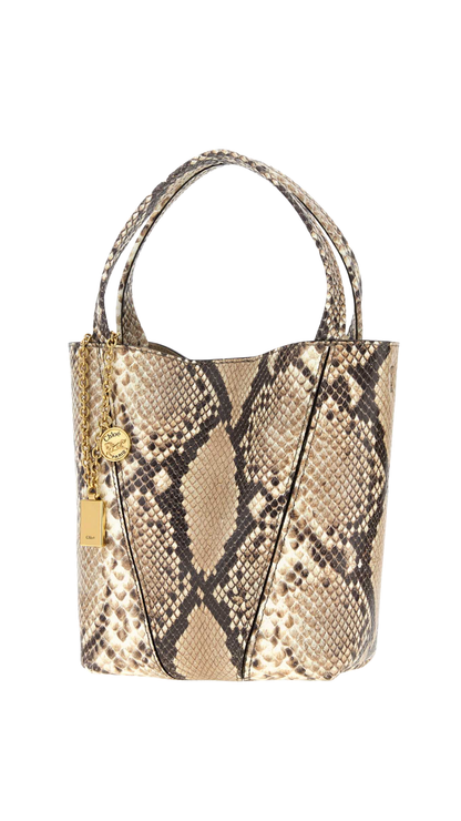 Spin Tote Bag in Print Leather