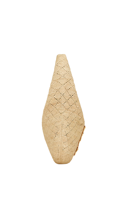 Icare Hobo in Raffia in Natural