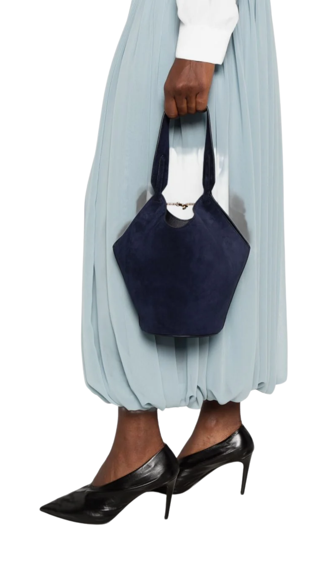 Mini Lotus Tote in Navy