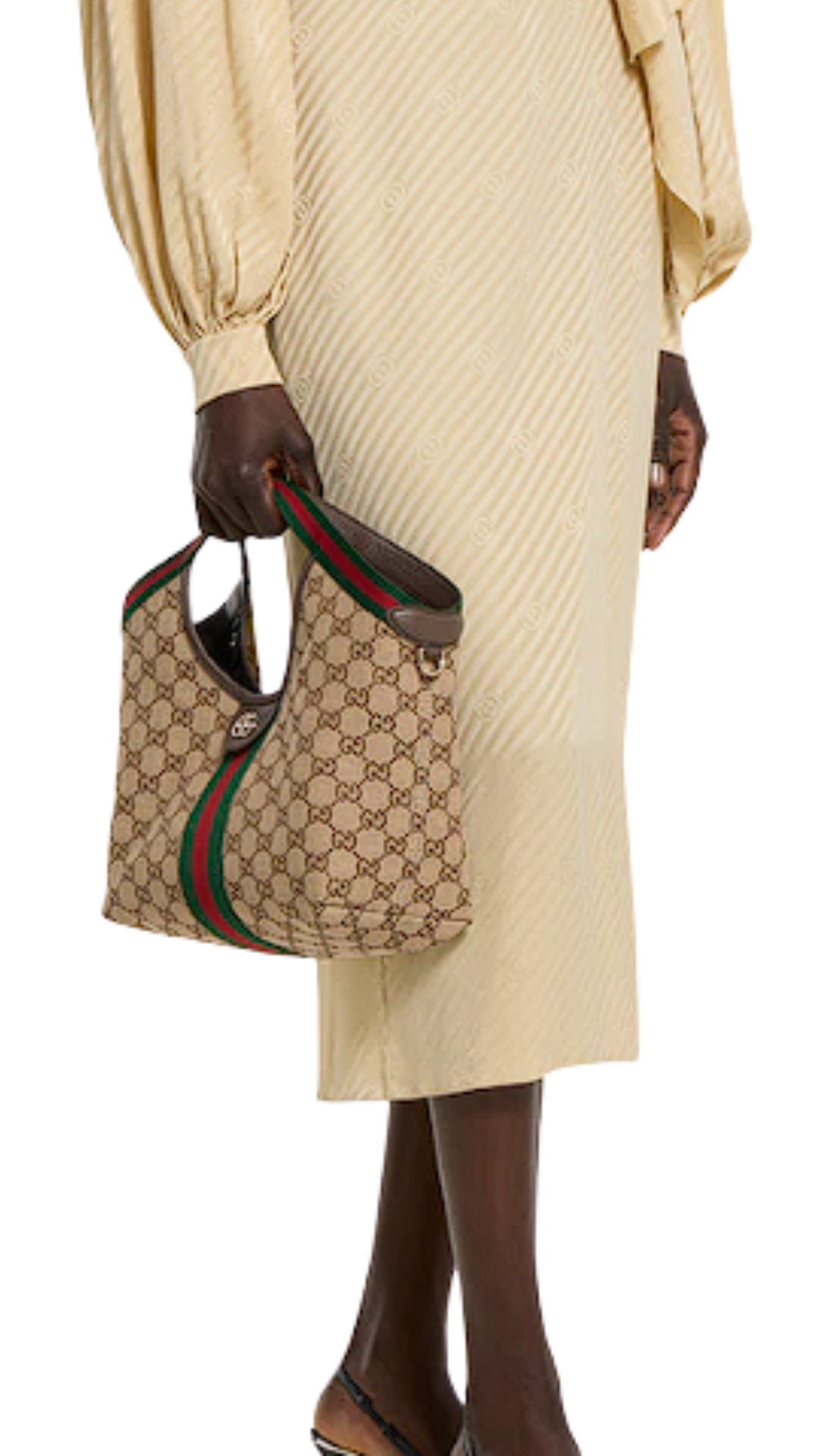 Giglio Small Tote Bag in Beige and Brown GG Canvas