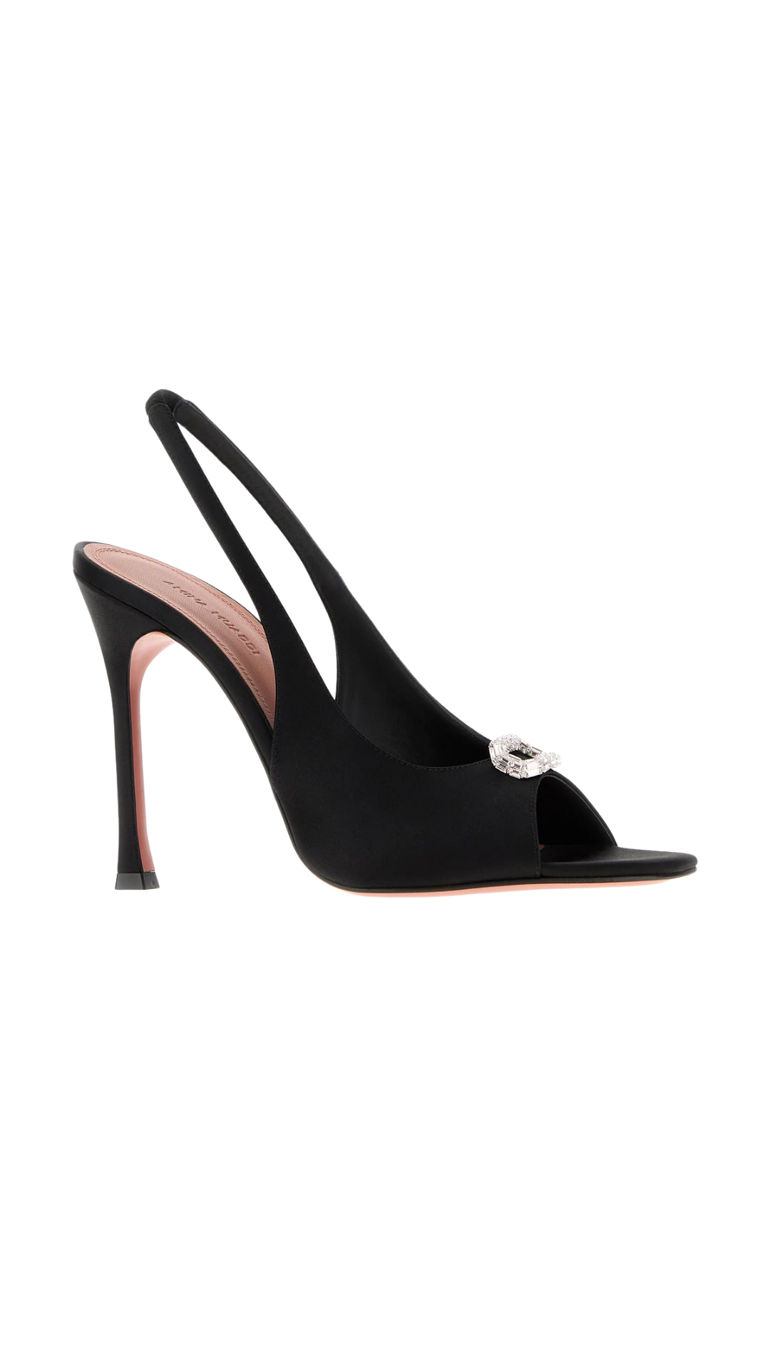 Mini Camelia Sandals in Black Satin