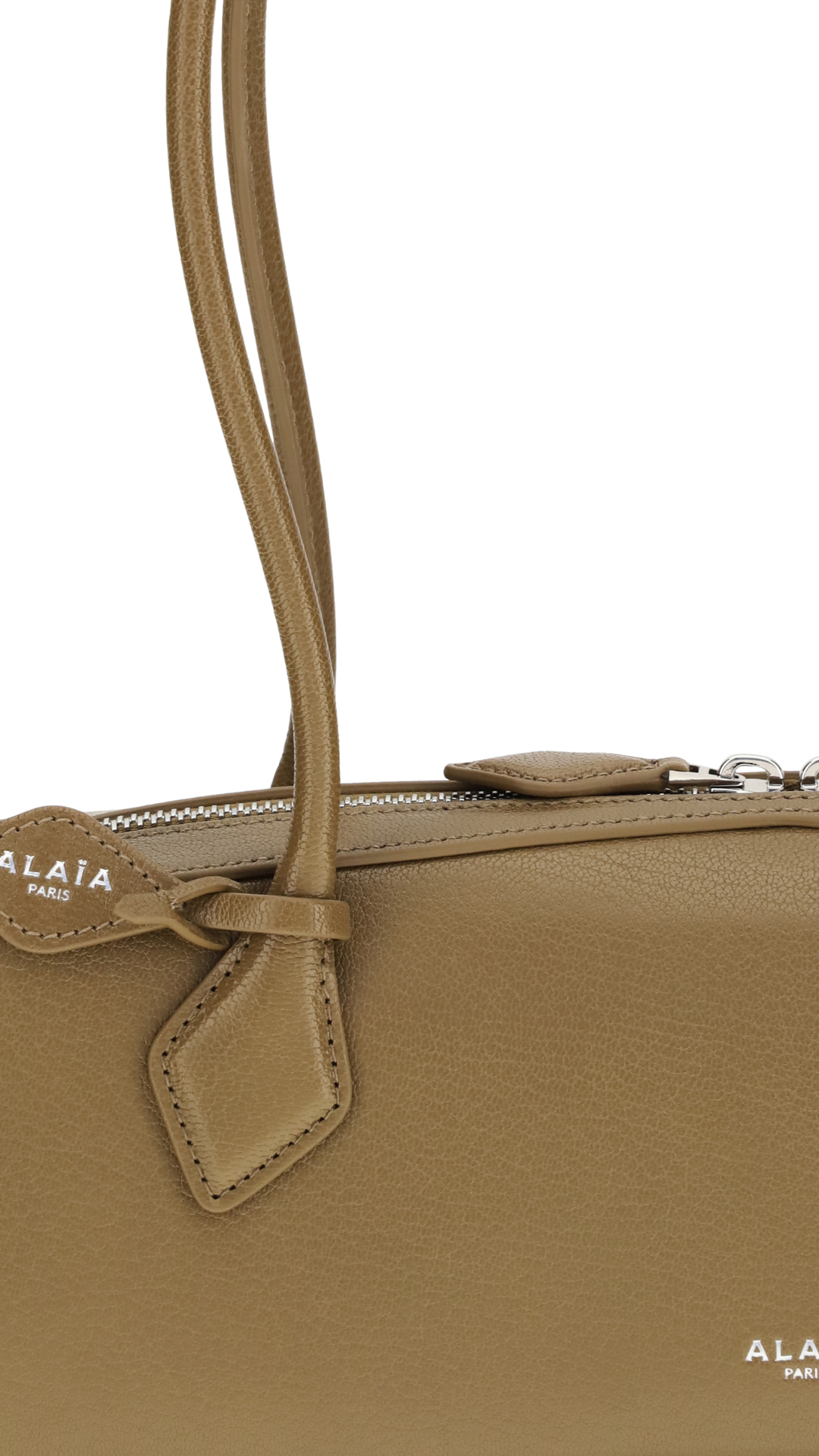 Le Teckel Medium Bag in Kaki Goatskin