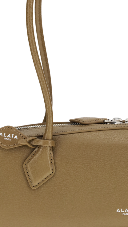 Le Teckel Medium Bag in Kaki Goatskin