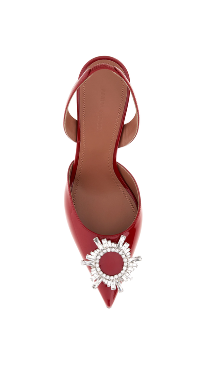 Red Leather Begum Pumps