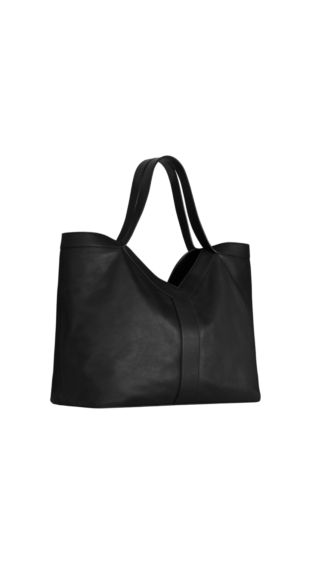 Y Large Tote in Black Leather