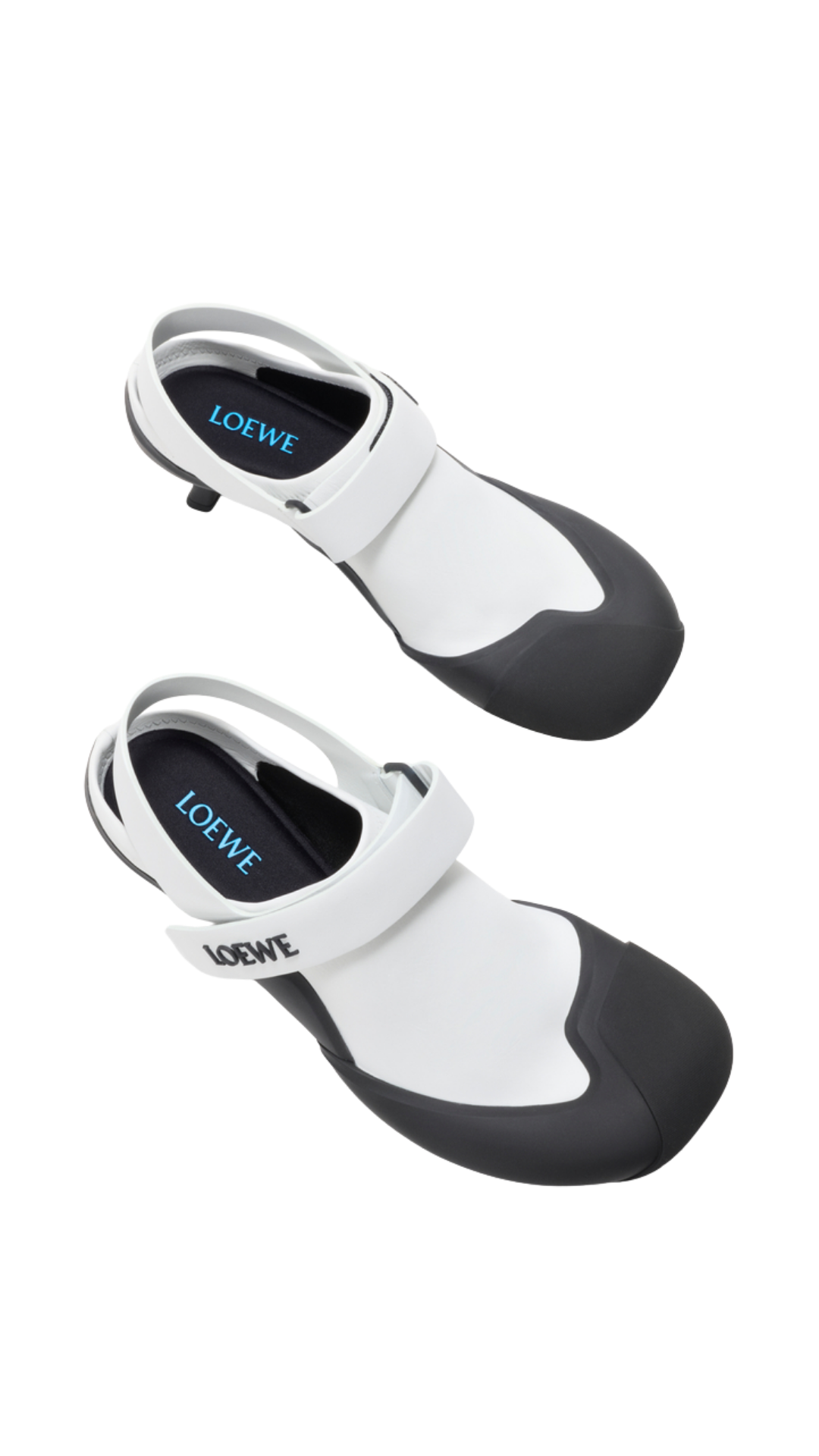 Dive Slingback in White Stretch Calfskin