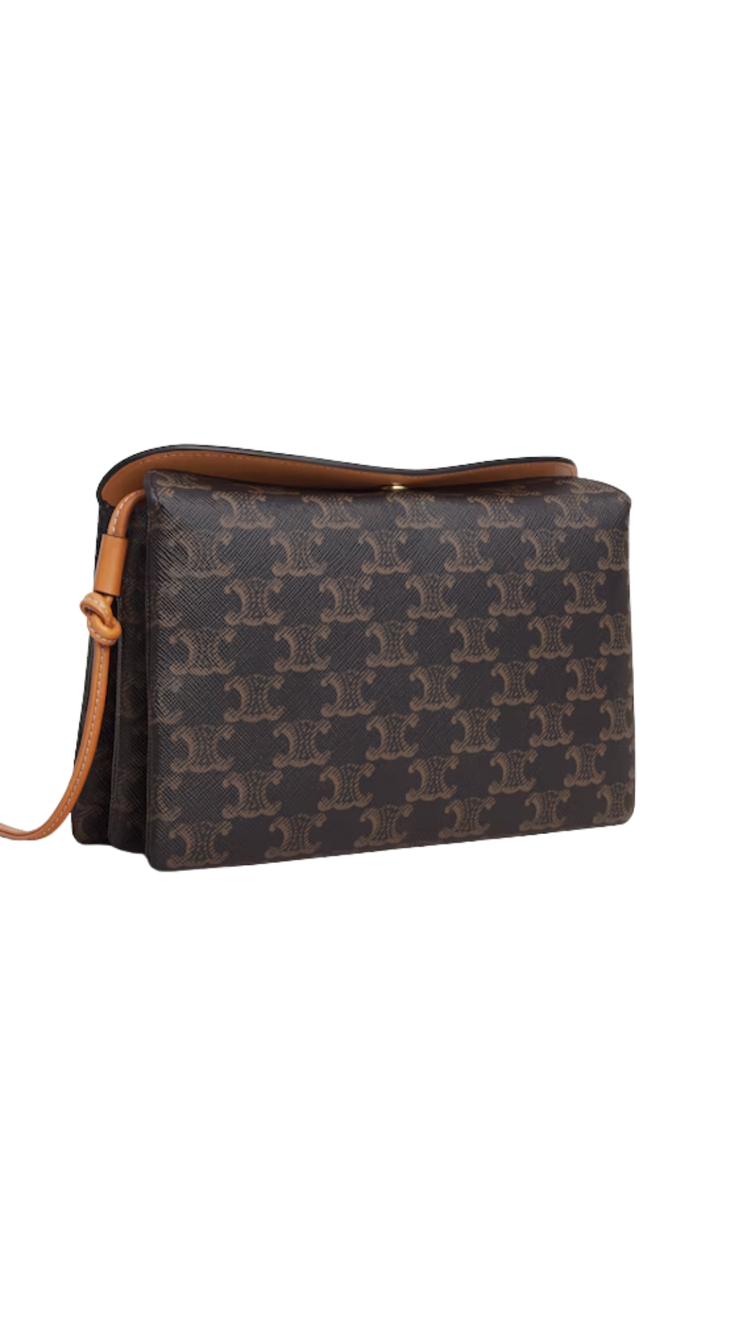 Trio Flap in Miel Triomphe Canvas and Lambskin