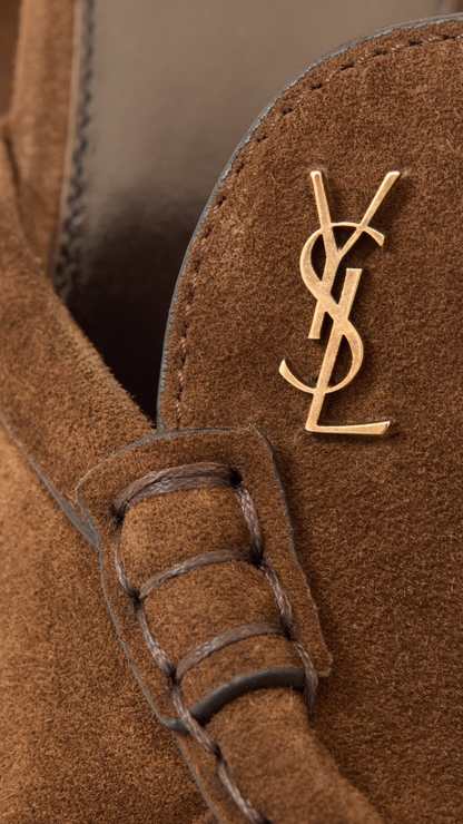 Le Loafer Mules in Suede Dark Havana