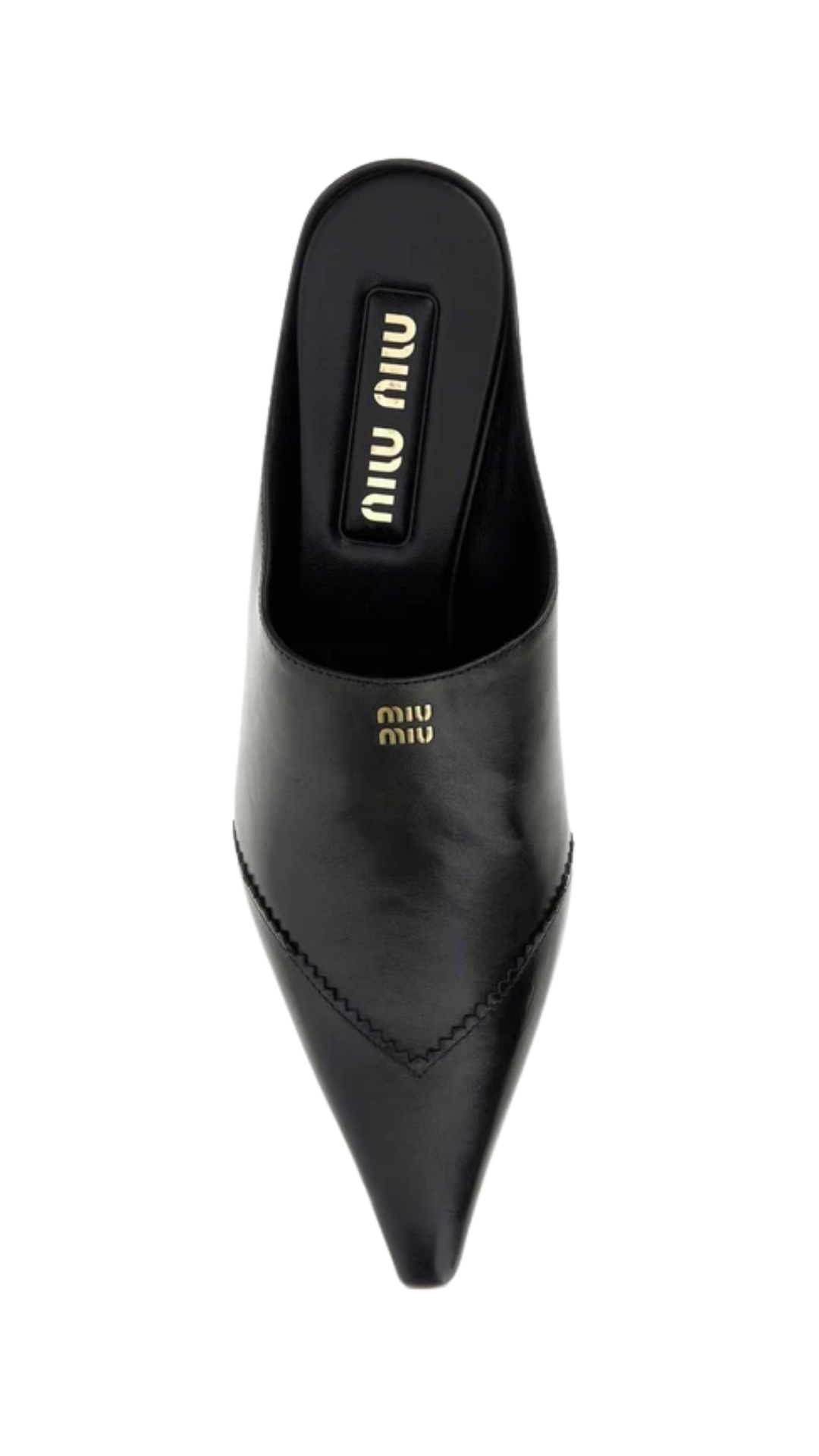 Slate Leather Mules in Black