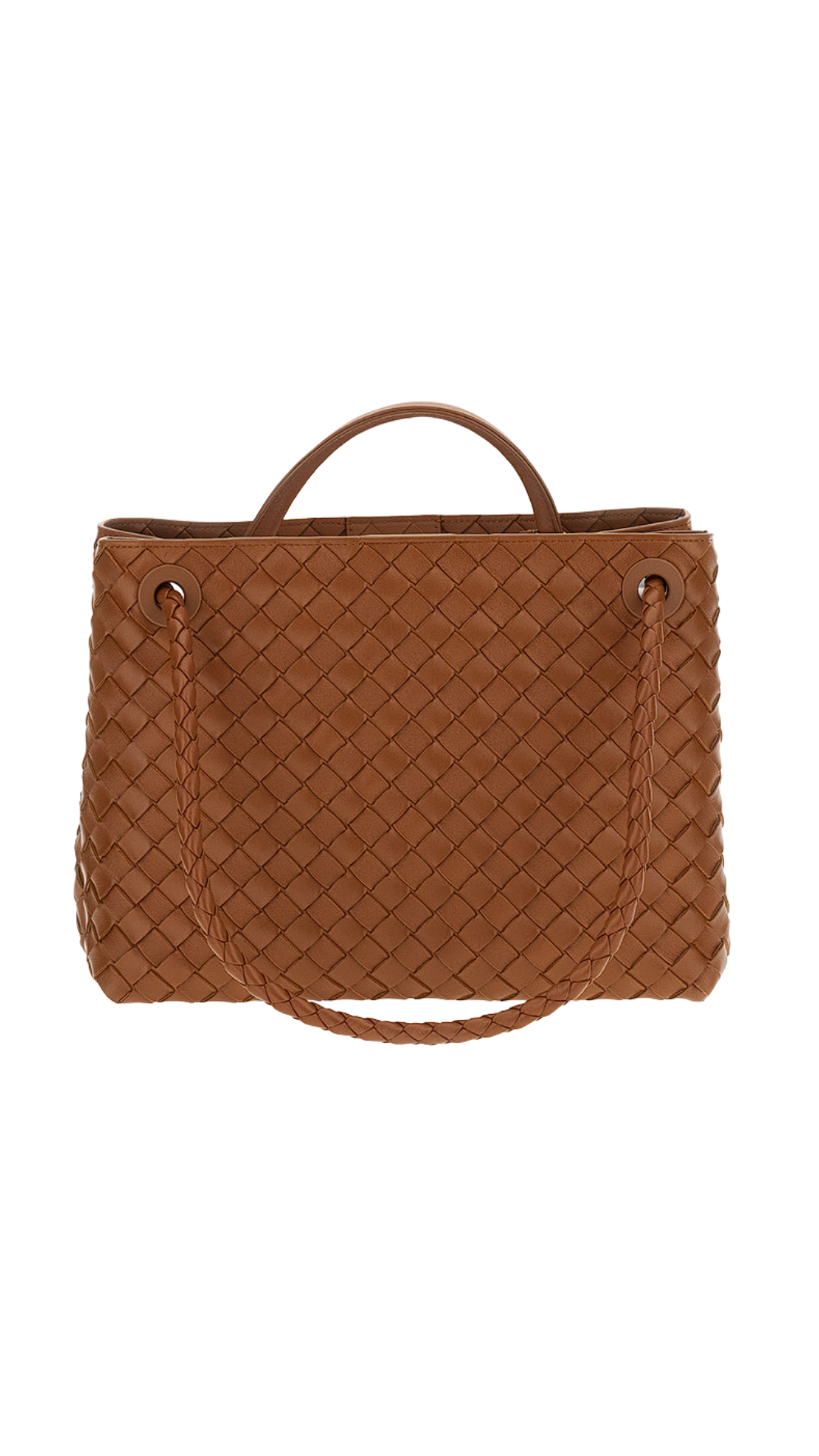 Andiamo Medium in Brown Intrecciato Leather
