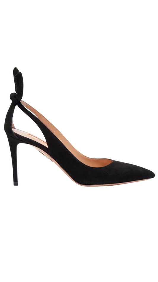 Bow Tie Pump 85 in Black