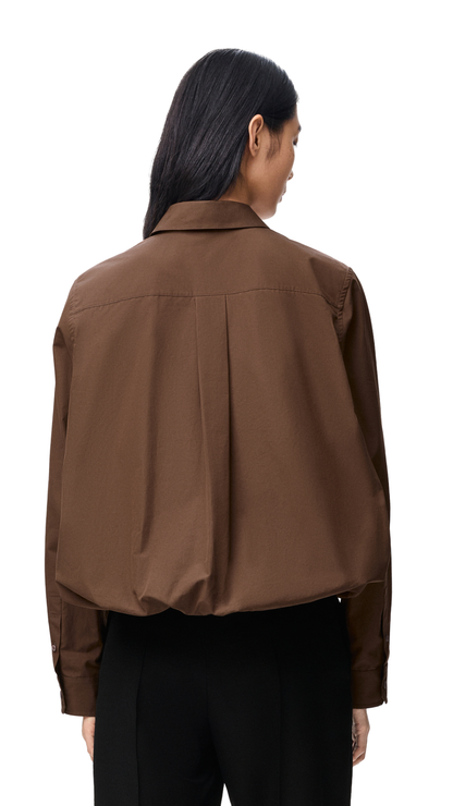 Shirt in Brown Cotton