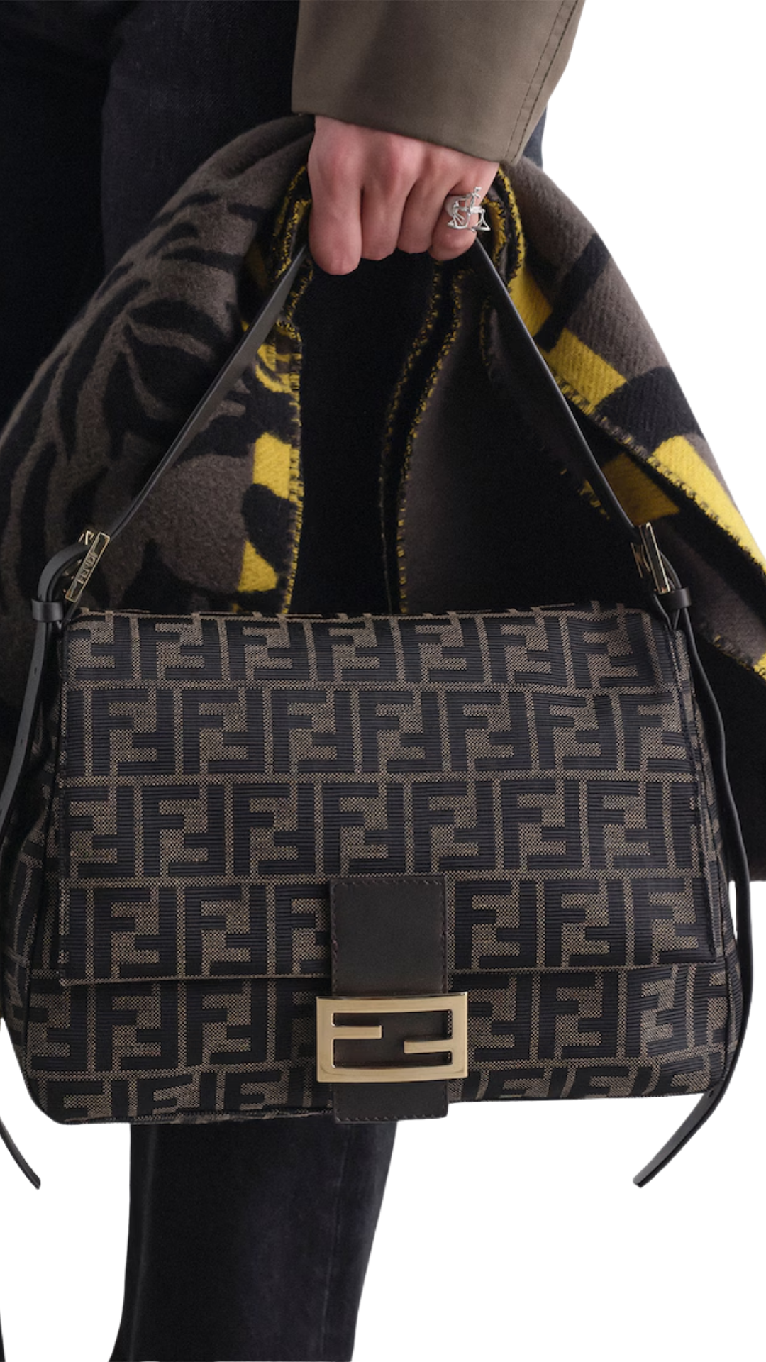 Flap 26325 in FF Zucca Jacquard Fabric Bag