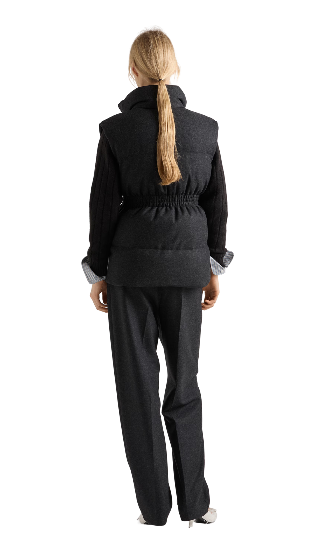 Re-Wool Down Vest in Anthracite Gray