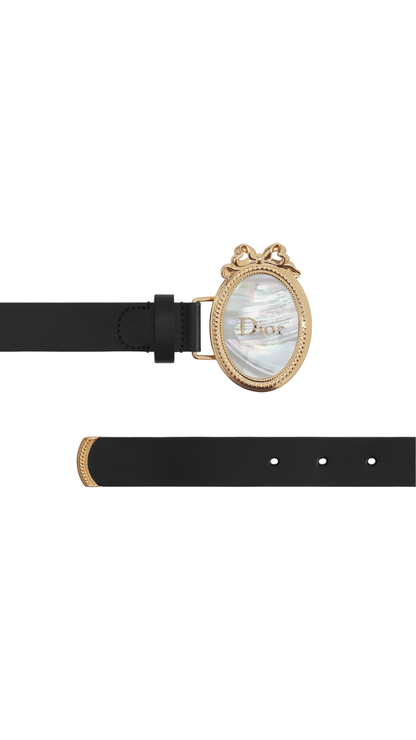 Dior Médaillon Belt Black Smooth Calfskin, 25 MM