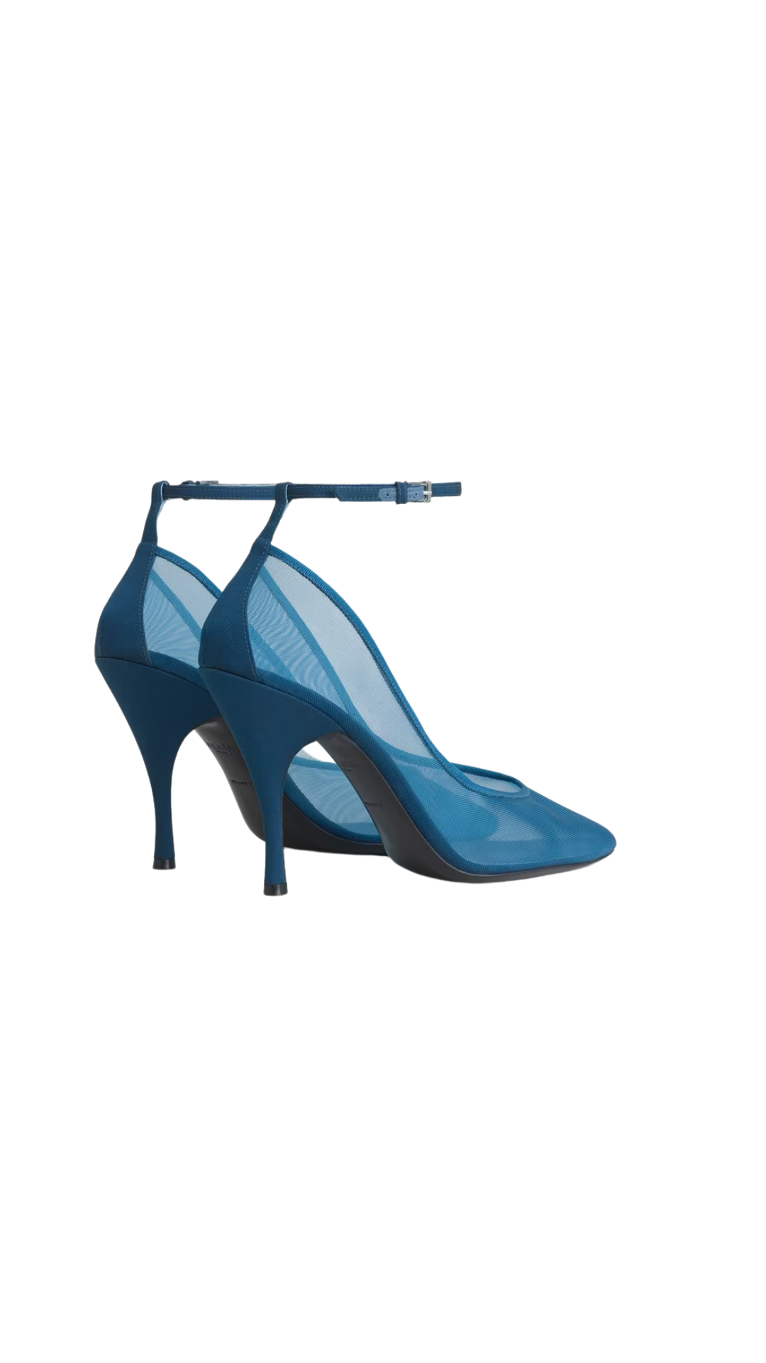 Strappy Pumps in Faded Blue Mesh