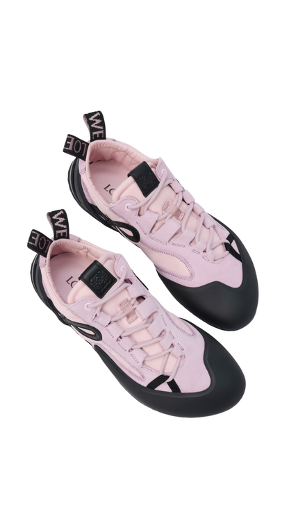 Grip Sneaker in Pink/Black Nylon and Suede