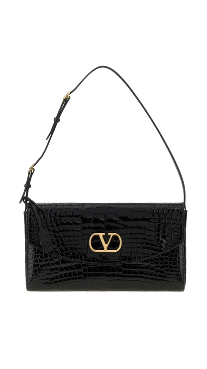 Deva Small Shoulder Bag in Black