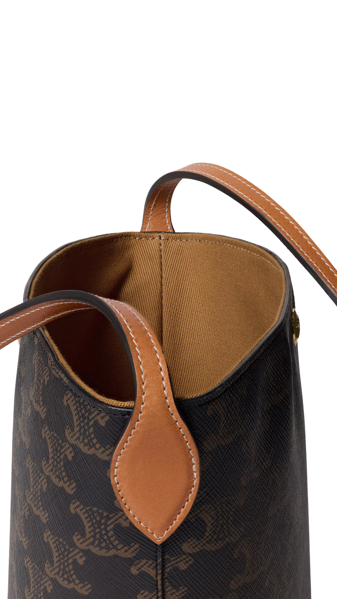 Mini Bucket in Miel Triomphe Canvas