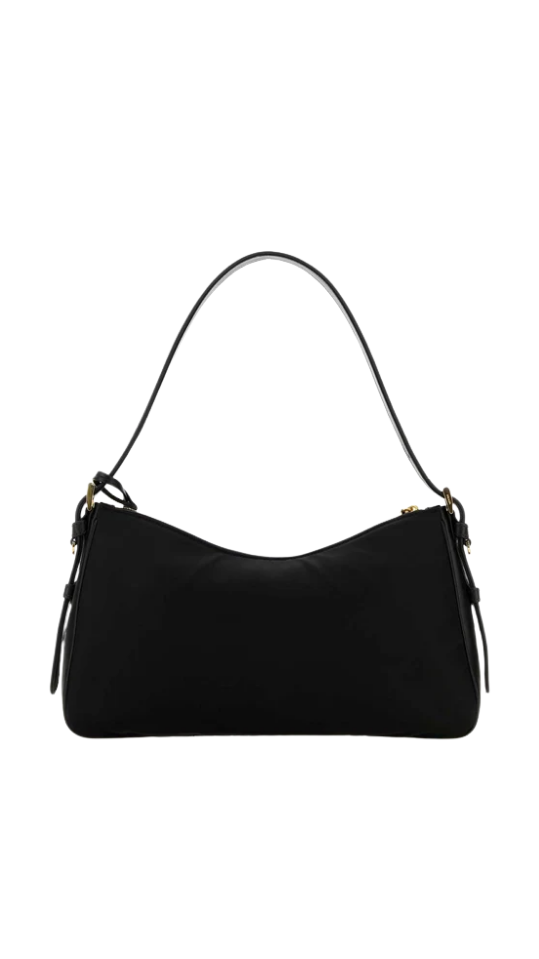 Aimée Large Nylon Shoulder Bag in Black