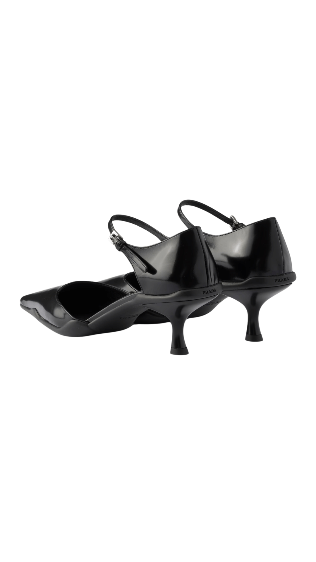 Brushed Leather D'Orsay Pumps in Black