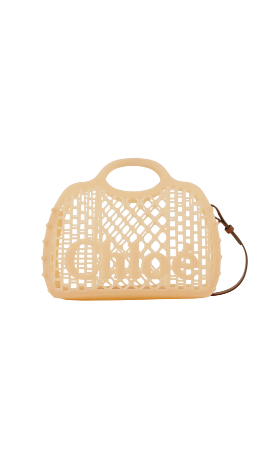 Chloé Cage Tote Bag in Jelly Blushy Beige
