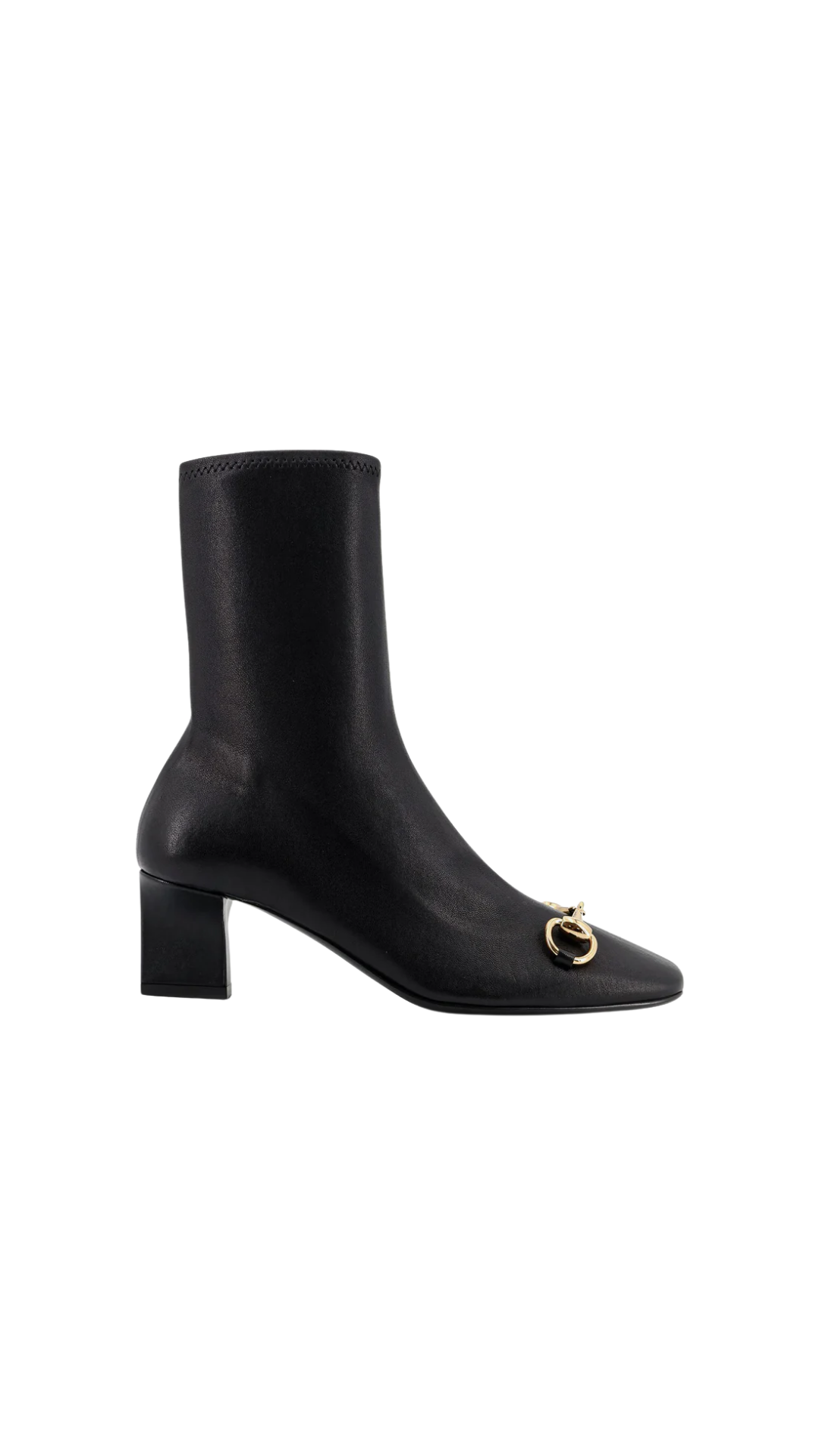 Signora Bootie in Black Soft Stretchy Leather
