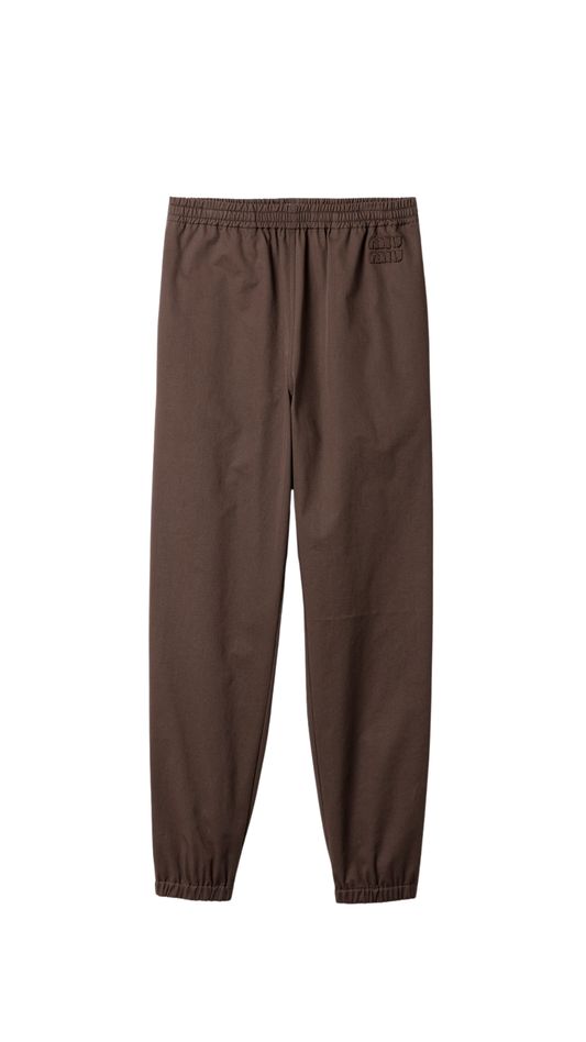 Washed Twill Joggers in Cocoa Brown/Khaki