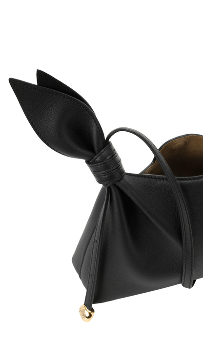 Mini Scarf Bag in Black Smooth Calfskin