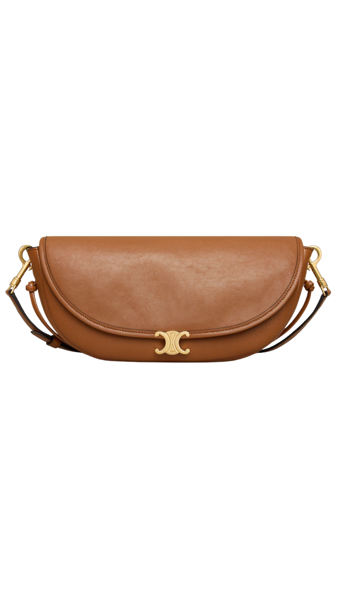Little Halfmoon Soft Triomphe In Soft Tan Supple Shiny Lambskin