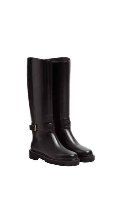 VLogo Signature Calfskin Boot 40Mm in Black