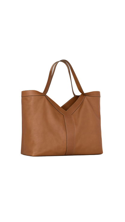 Y Large Tote in Brick Leather