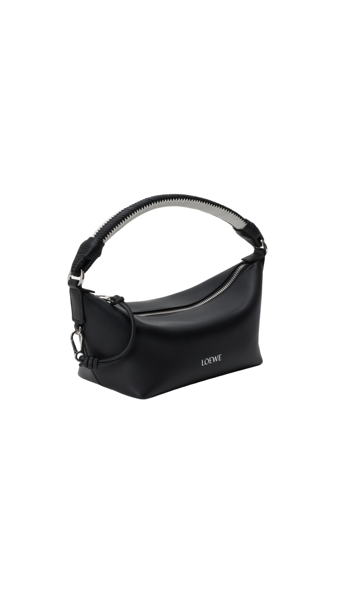 Cala Mini Bag in Mellow Nappa Lambskin in Black/Soft White