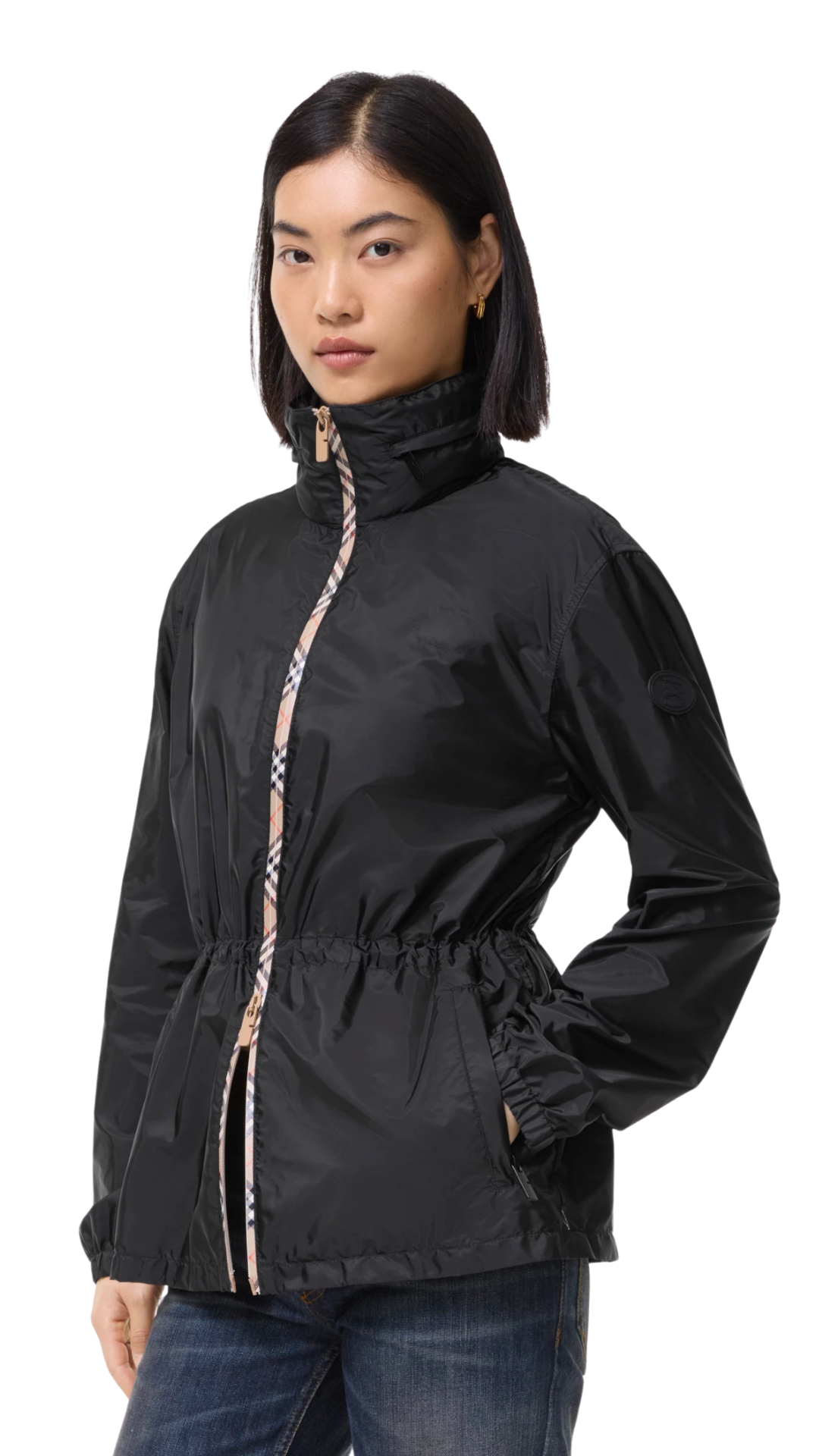 Short Nylon Blackpool Parka in Black