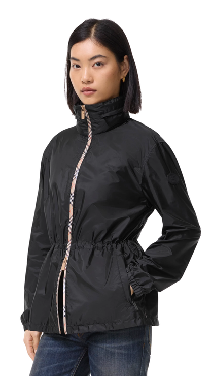 Short Nylon Blackpool Parka in Black