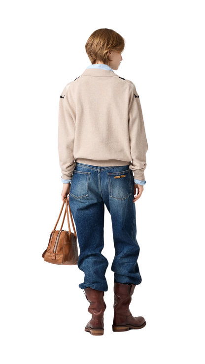 Cashmere Polo Sweater Beige