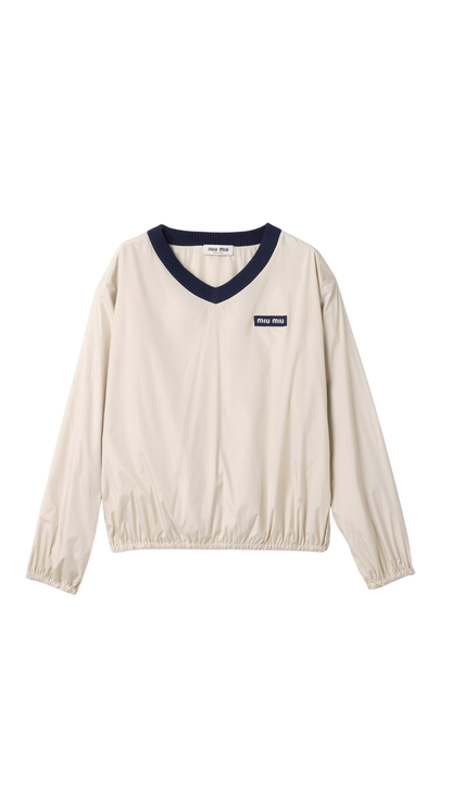 Technical Pongé Sweatshirt in Opal