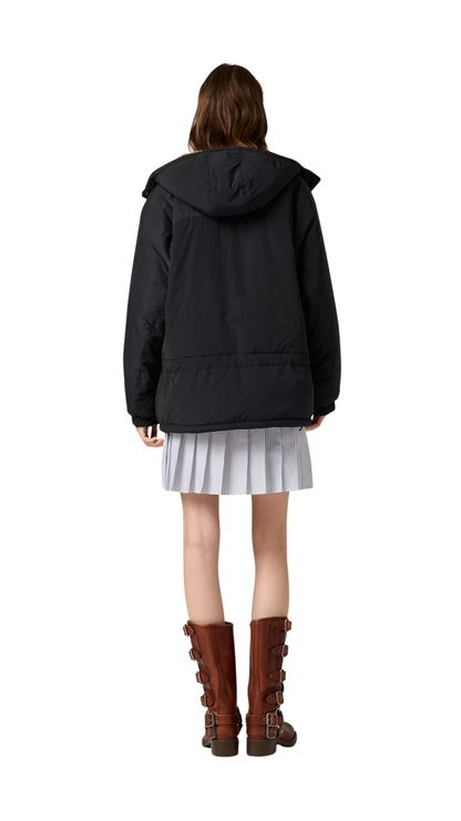 Ponge Down Jacket in Black