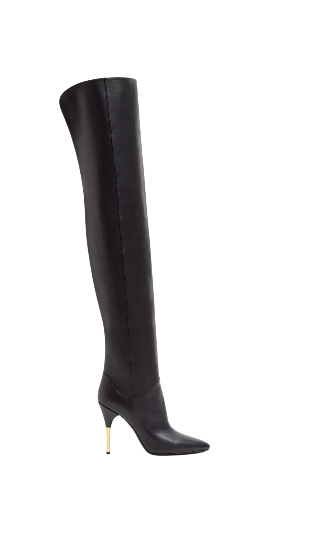Deboot Over-the-Knee Calfskin Boot 105mm in Black